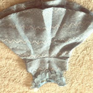 Blue embroidered dress